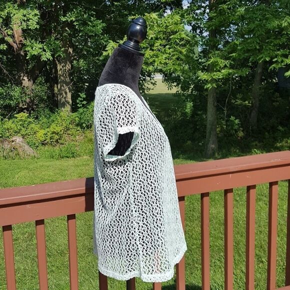 Ladies Swimsuit  Pullover Coverup   Eyelet Top sz  Large - Picture 5 of 13